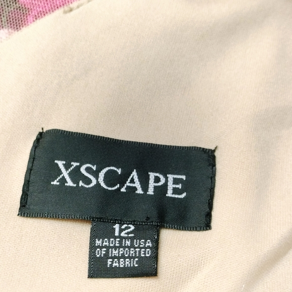 Xscape Pink and Green Floral Midi Dress - Picture 8 of 10